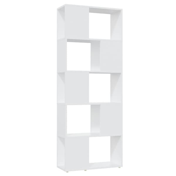 vidaXL Bokhylla Rumsavdelare vit 60x24x155 cm spånskiva