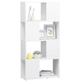 Miniatyrbilde 4 av 8: vidaXL Bokhylle/romdeler hvit 60x24x124,5 cm sponplate