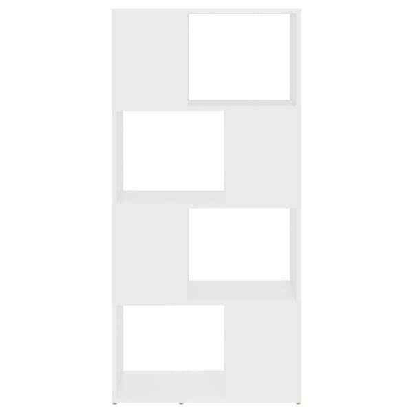 vidaXL Bokhylle/romdeler hvit 60x24x124,5 cm sponplate
