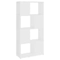 Miniatyrbilde 2 av 8: vidaXL Bokhylle/romdeler hvit 60x24x124,5 cm sponplate