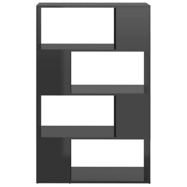 vidaXL bogskab/rumdeler 80x24x124,5 cm spånplade grå højglans