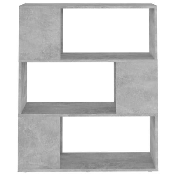 vidaXL bogreol/rumdeler 80x24x94 cm spånplade betongrå