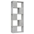 Miniatyrbilde 2 av 8: vidaXL Bokhylle/romdeler betonggrå 60x24x155 cm
