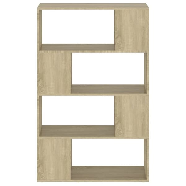 vidaXL Bokhylla Rumsavdelare sonoma-ek 80x24x124,5 cm spånskiva