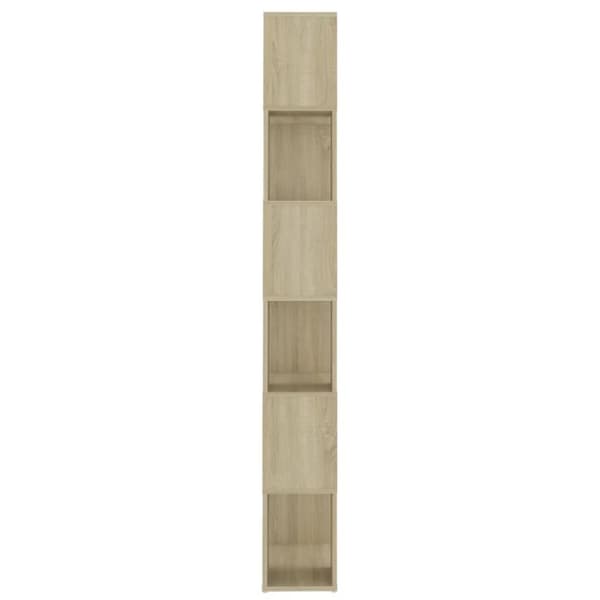 vidaXL Bokhylla Rumsavdelare sonoma-ek 60x24x186 cm spånskiva