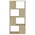 Miniatyrbilde 5 av 8: vidaXL Bokhylle/romdeler sonoma eik 60x24x124,5 cm sponplate