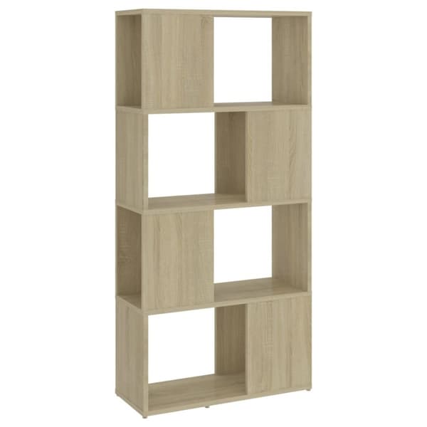 vidaXL Bokhylle/romdeler sonoma eik 60x24x124,5 cm sponplate