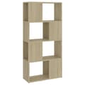 Miniatyrbilde 2 av 8: vidaXL Bokhylle/romdeler sonoma eik 60x24x124,5 cm sponplate