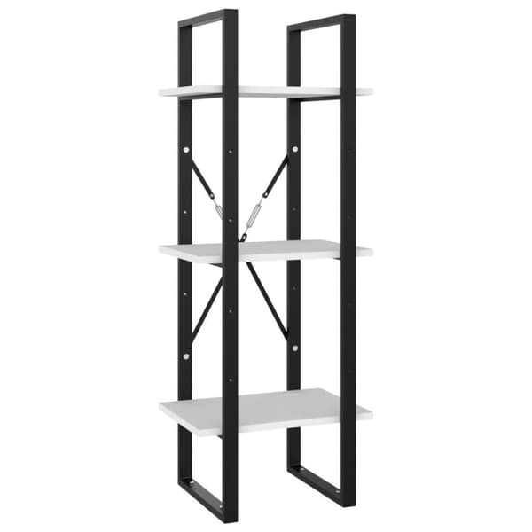vidaXL bogreol 5 hylder 40x30x175 cm konstrueret træ hvid