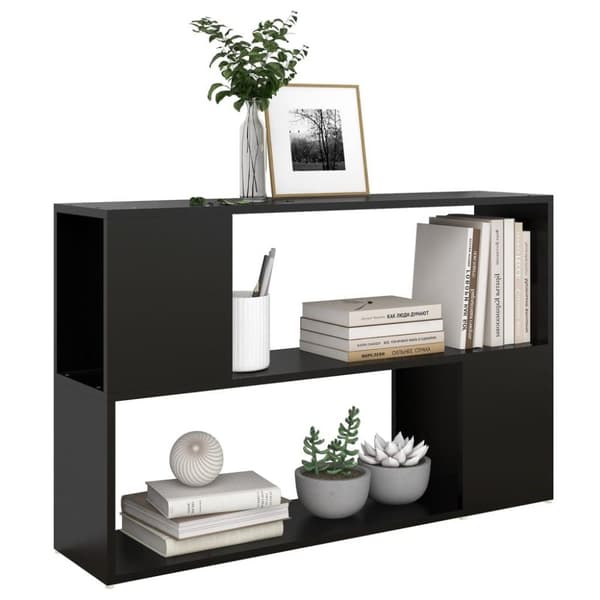 vidaXL Kirjahylly musta 100x24x63 cm lastulevy