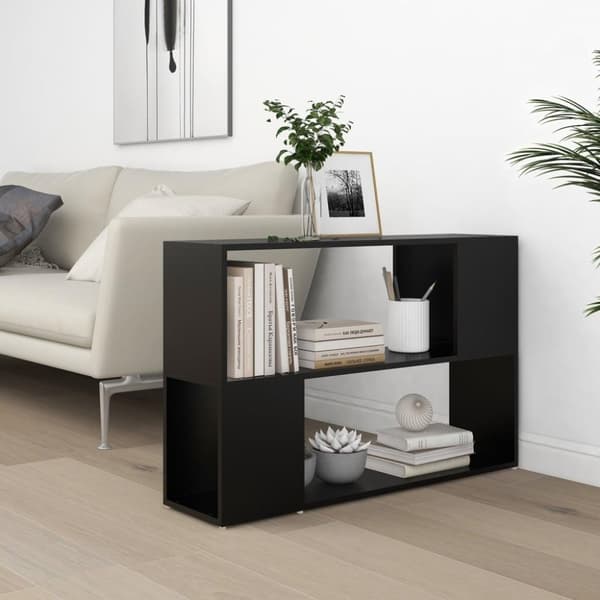 vidaXL Kirjahylly musta 100x24x63 cm lastulevy