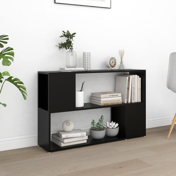 vidaXL Kirjahylly musta 100x24x63 cm lastulevy