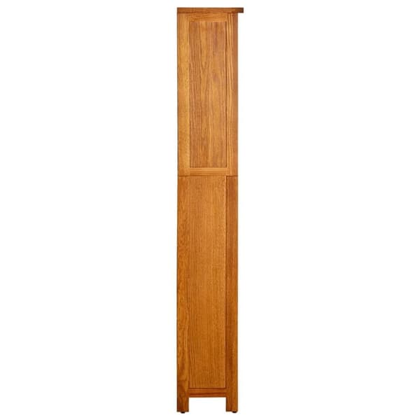 vidaXL Bokhylla 5 hyllor 70x22x140 cm massiv ek
