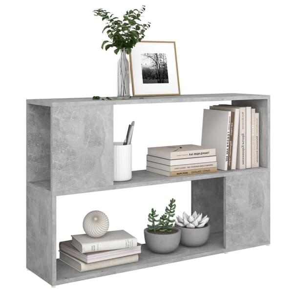 vidaXL bogreol 100x24x63 cm spånplade betongrå