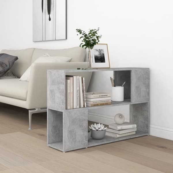 vidaXL bogreol 100x24x63 cm spånplade betongrå