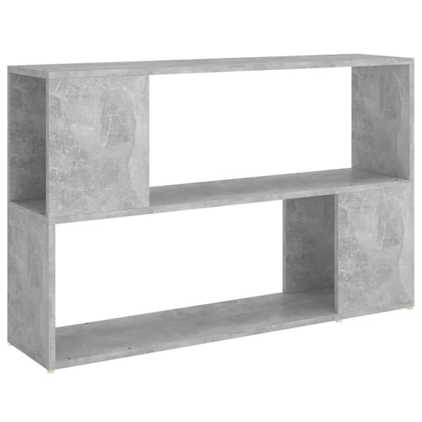 vidaXL bogreol 100x24x63 cm spånplade betongrå