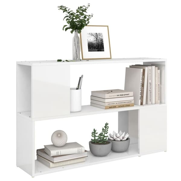 vidaXL bogreol 100x24x63 cm spånplade hvid højglans