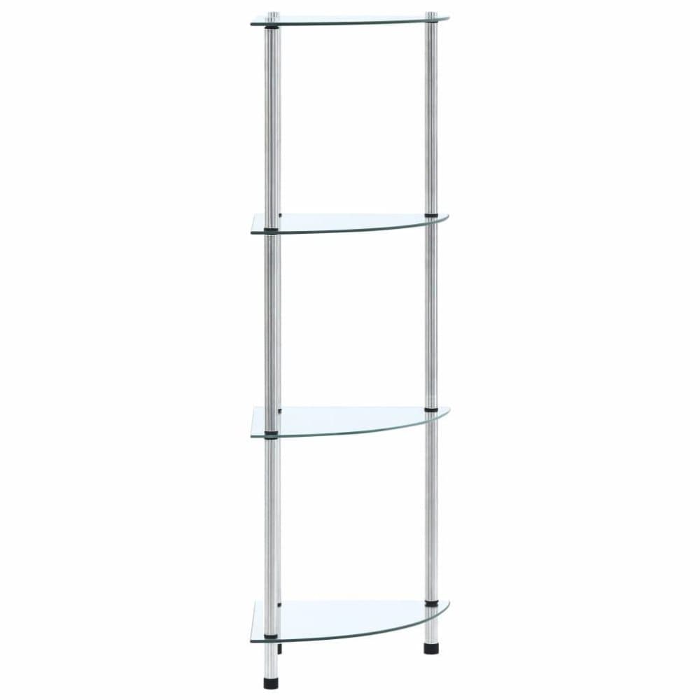 Medina Hylla 4 hyllplan transparent 30x30x100 cm härdat glas