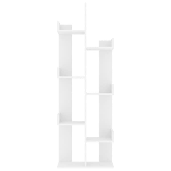 vidaXL Bokhylle hvit 48x25,5x140 cm konstruert tre