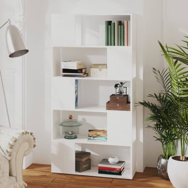 vidaXL bogreol/rumdeler 80x24x155 cm spånplade hvid