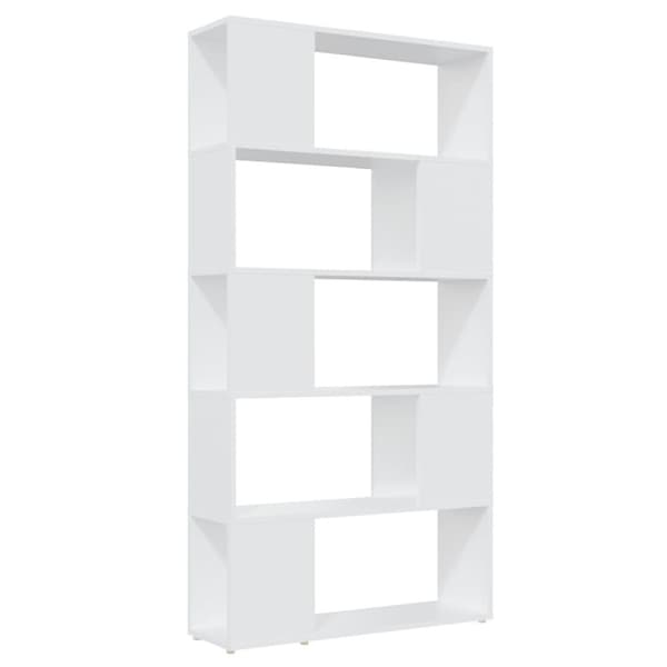 vidaXL Bokhylle/romdeler hvit 80x24x155 cm sponplate