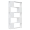 Miniatyrbilde 2 av 8: vidaXL Bokhylle/romdeler hvit 80x24x155 cm sponplate