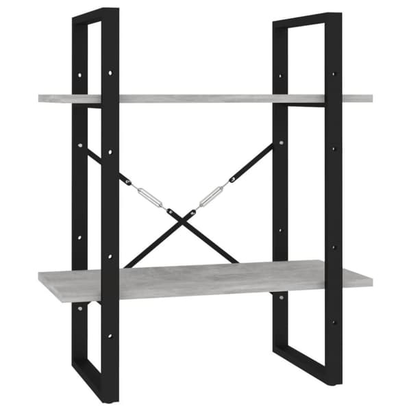 vidaXL bogreol med 5 hylder 60x30x175 cm konstrueret træ betongrå