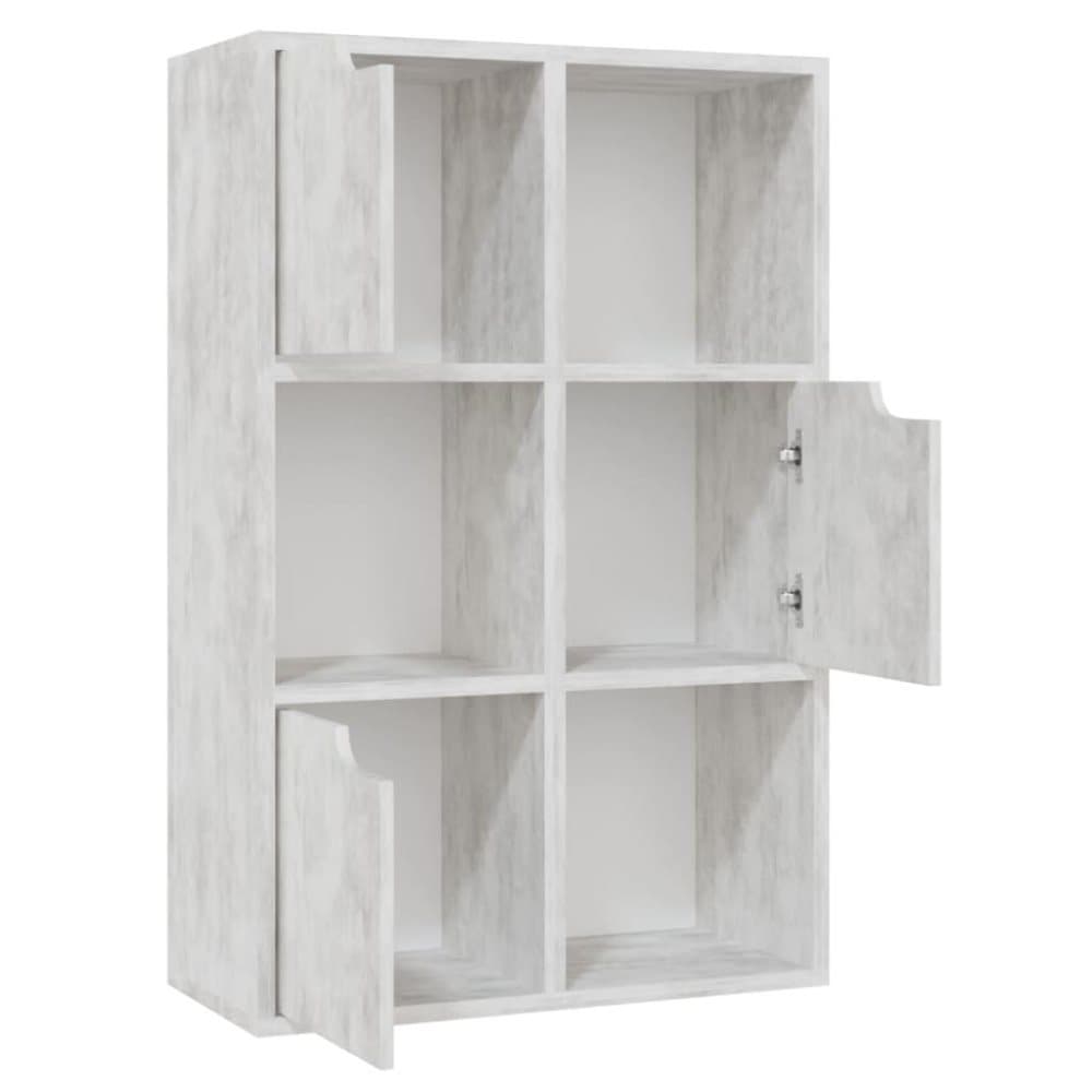 vidaXL Bokhylla betong-färg 60x27,5x88 cm spånskiva