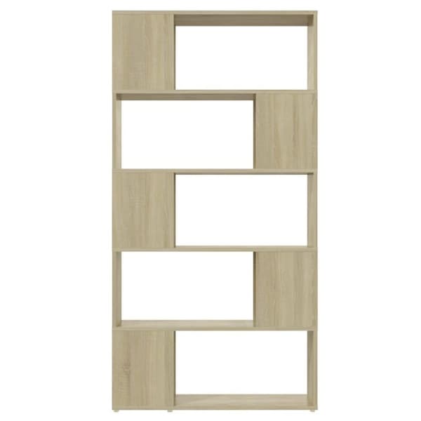 vidaXL Bokhylle/romdeler sonoma eik 80x24x155 cm sponplate