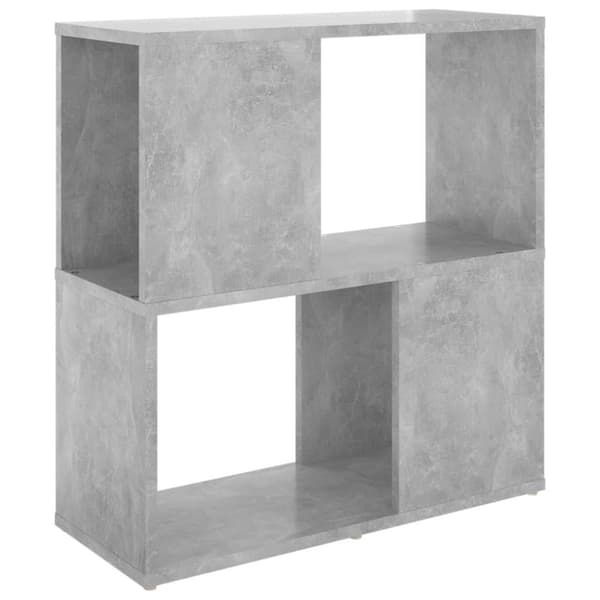 vidaXL Bokhylle betonggrå 60x24x63 cm sponplate