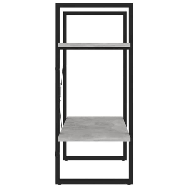 vidaXL bogreol med 2 hylder 60x30x70 cm konstrueret træ betongrå