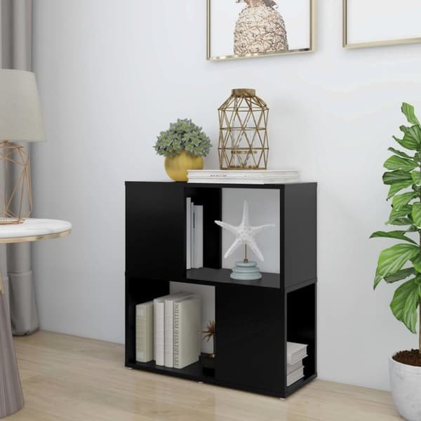 vidaXL Bokhylla svart 60x24x63 cm spånskiva