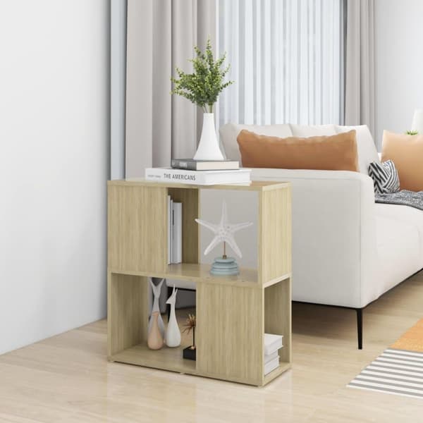 vidaXL bogreol 60x24x63 cm spånplade sonoma-eg