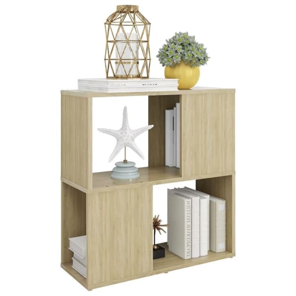 vidaXL bogreol 60x24x63 cm spånplade sonoma-eg