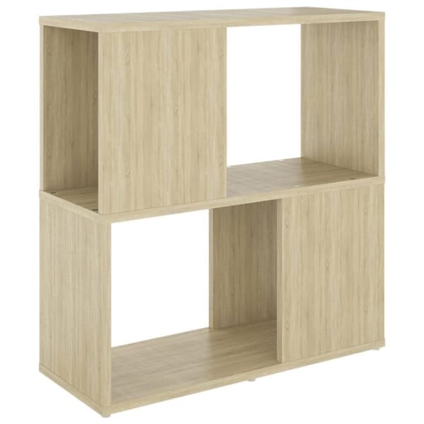 vidaXL bogreol 60x24x63 cm spånplade sonoma-eg