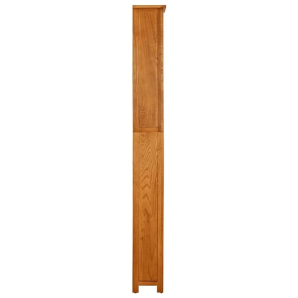 vidaXL bogreol med 7 hylder 60x22x200 cm massivt egetræ