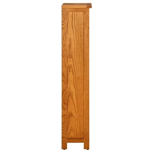 vidaXL bogreol med 4 hylder 45x22x110 cm massivt egetræ