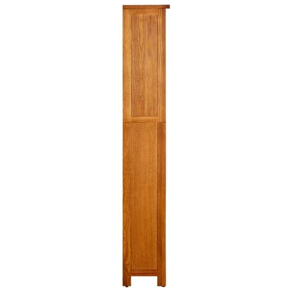 vidaXL bogreol med 5 hylder 45x22x140 cm massivt egetræ