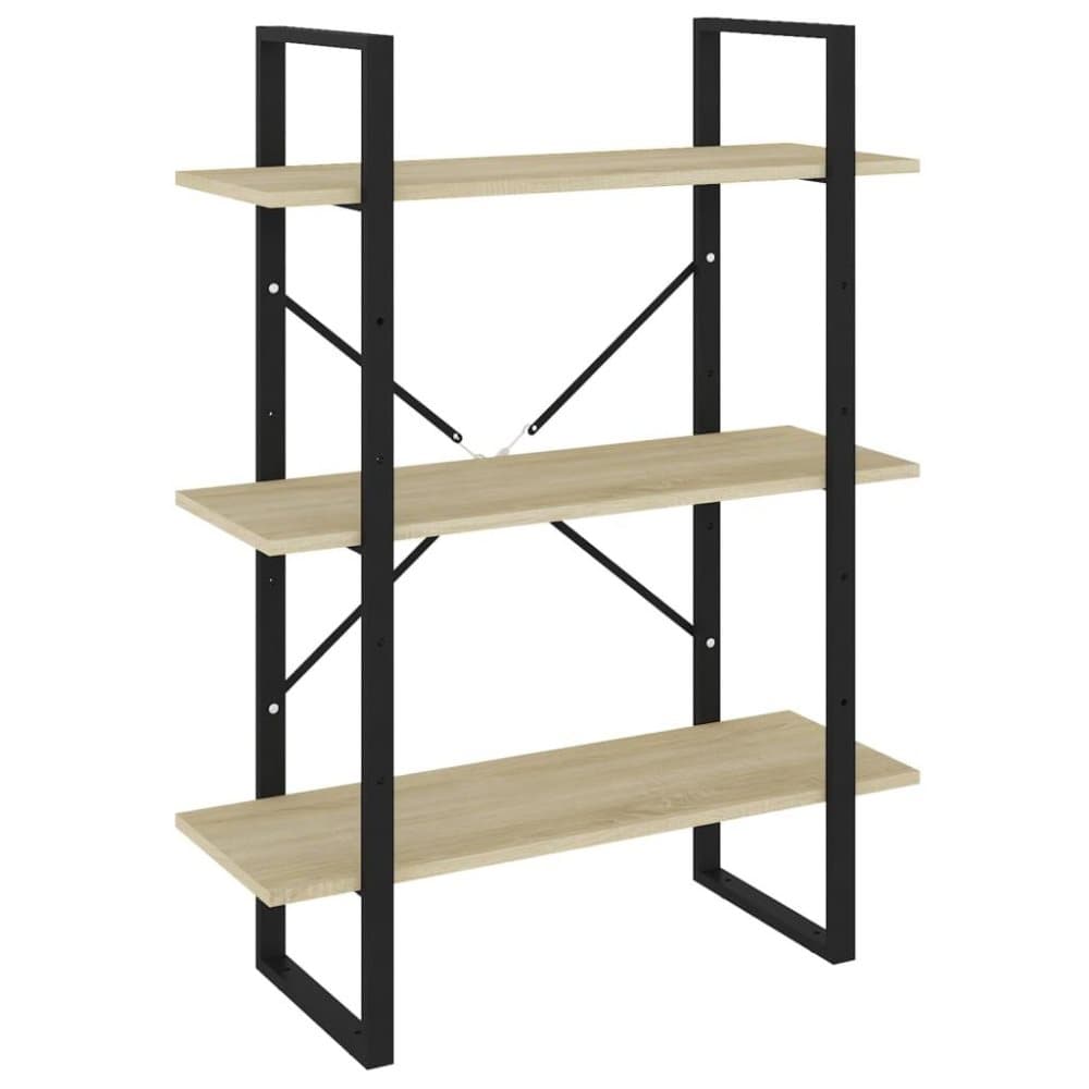 vidaXL Bokhylla sonoma-ek80x30x105 cm spånskiva