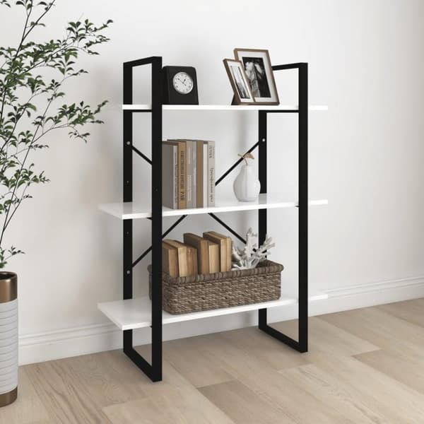 vidaXL bogreol 80x30x105 cm konstrueret træ hvid