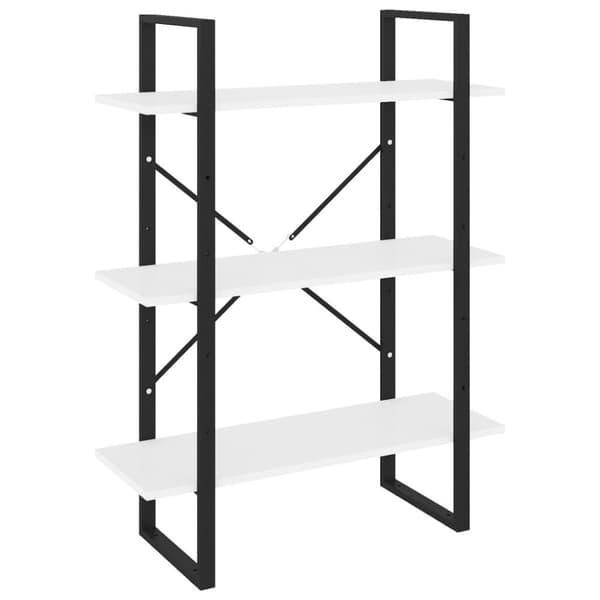vidaXL bogreol 80x30x105 cm konstrueret træ hvid