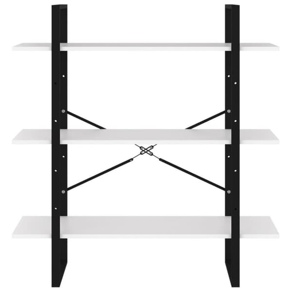 vidaXL Bokhylle hvit 100x30x105 cm sponplate