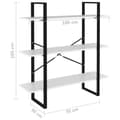 Miniatyrbillede 7 af 10: vidaXL bogreol 100x30x105 cm spånplade hvid