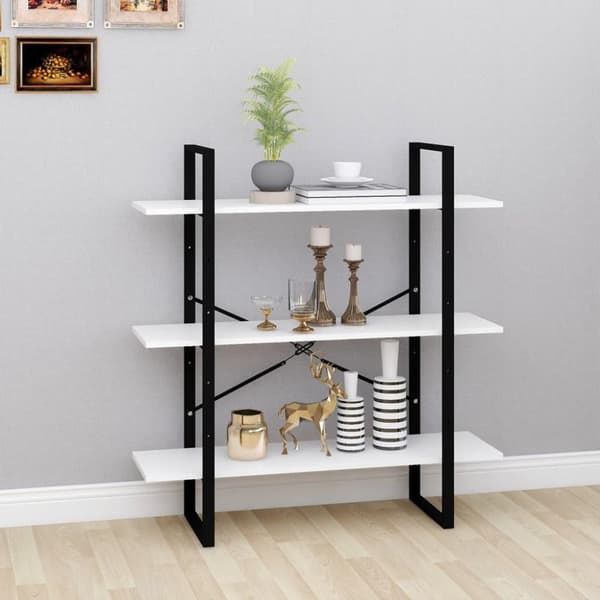 vidaXL bogreol 100x30x105 cm spånplade hvid