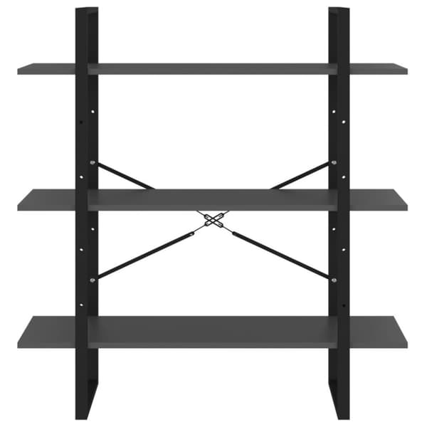 vidaXL bogreol 100x30x105 cm spånplade grå