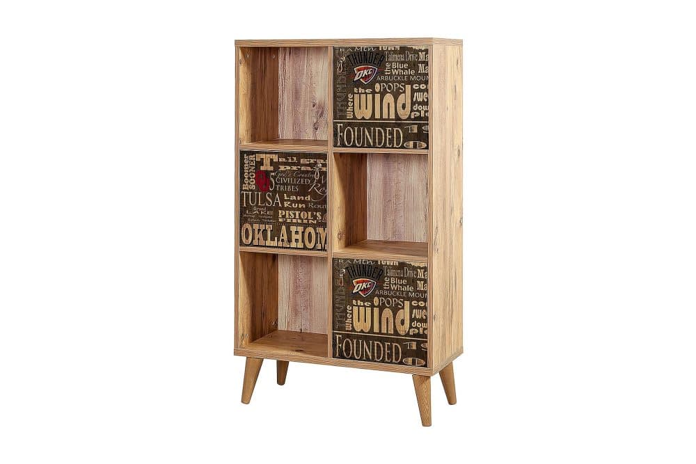 BOKHYLLA 133x77 cm Brun/Natur