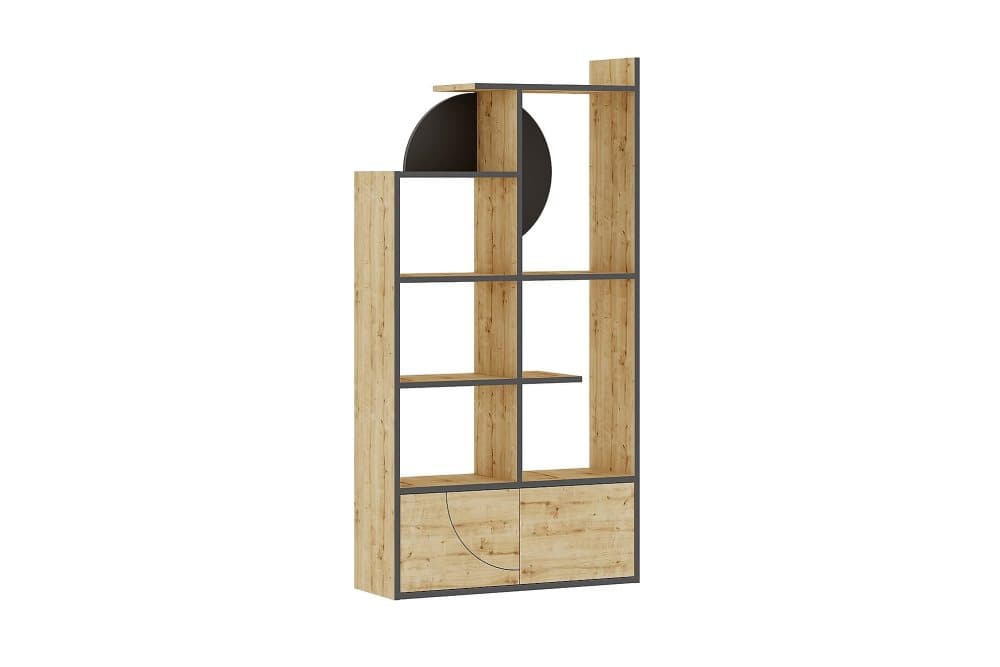 BOKHYLLA 30x85 cm Antracit/Natur