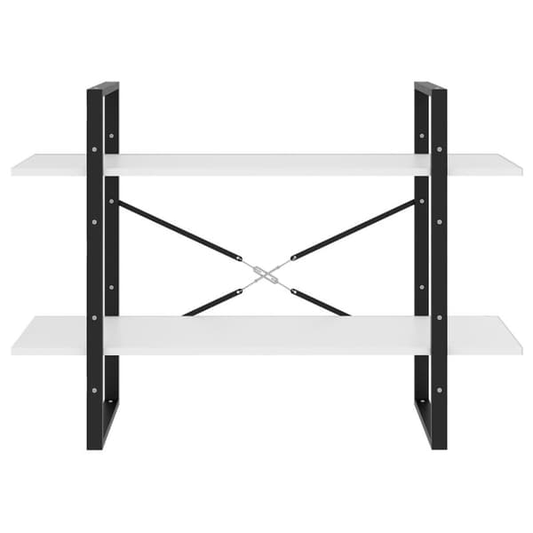 vidaXL bogreol med 2 hylder 100x30x70 cm konstrueret træ hvid