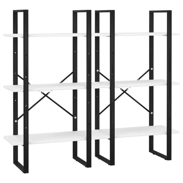 vidaXL opbevaringsreol 60x30x210 cm konstrueret træ hvid