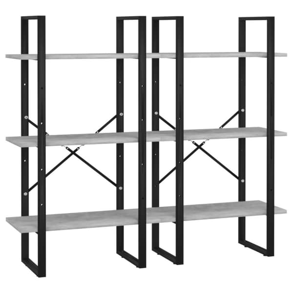 vidaXL opbevaringsreol 60x30x210 cm konstrueret træ betongrå